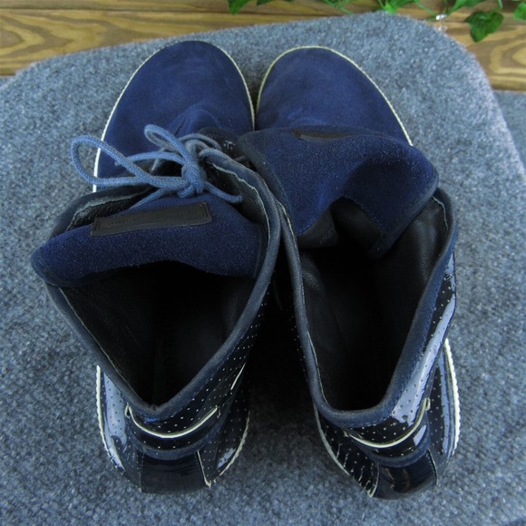 Android‎ Homme Men Sneaker Shoes Blue Leather Lace Up Size 11 Medium - Picture 6 of 9